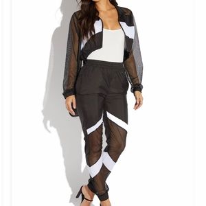 H&D color block track suit